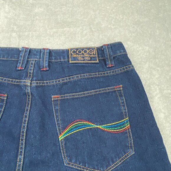 Coogi Australia Est.1969 Shorts Mens 38 Blue Denim Cotton Frayed Hem Hip Hop - Picture 7 of 9